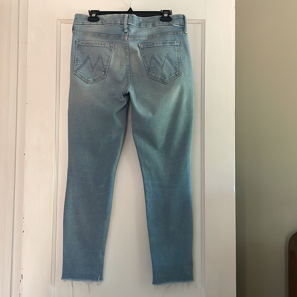 Mother The Looker Ankle Fray Ready To Roll Jeans Raw Hem Size 29 - Picture 3 of 6